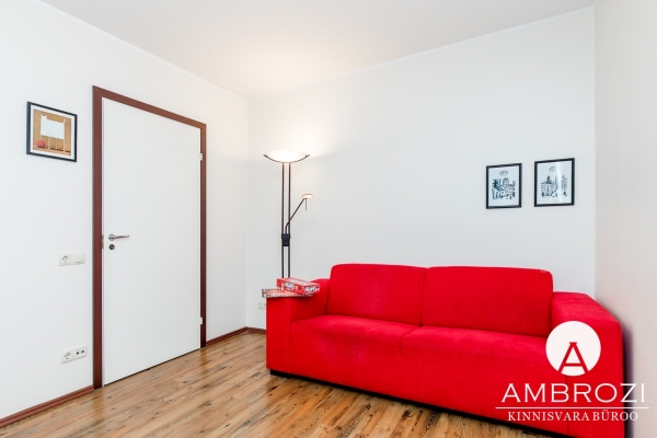 Stylish and memorable 2-room apartment with a red sofa and a loggia in Lasnamäe, Ümera 6